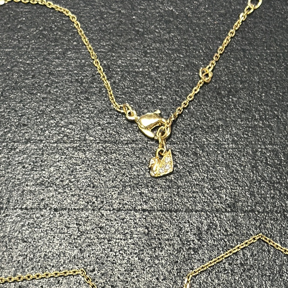 Swarovski Gold Swan 18” Necklace - Picture 3 of 3